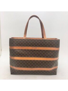 Celine Macadam Tote Bag Caramel Color Brown GH